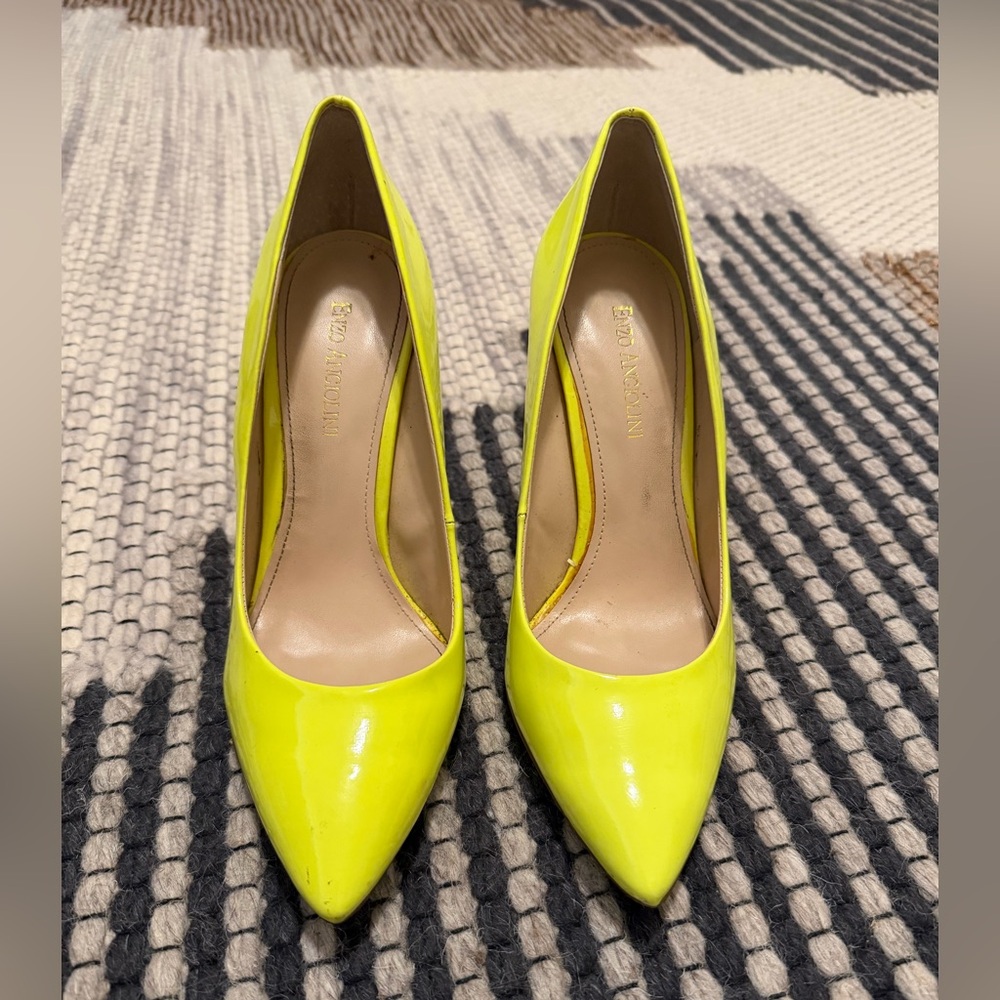 Enzo Angiolini Neon Yellow Heels
